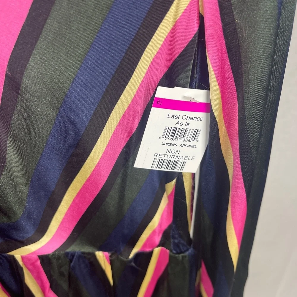 Top shop STRIPE PRINT MINI DRESS WITH TIE FRONT Size 8 (Medium) NWT - Picture 10 of 15